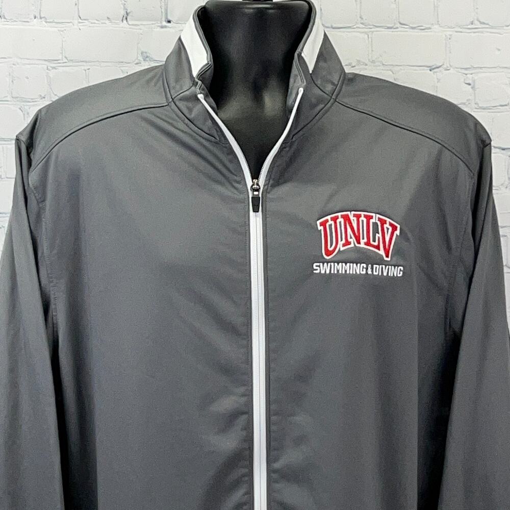 UNLV Swimming and Diving Track Jacket University Las Vegas NCAA Gray XL X-Large